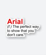Arial Sticker