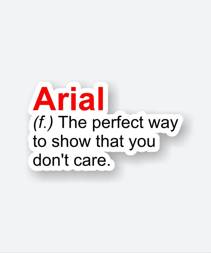 Arial Sticker