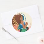 Ariel Courage In Waves Classic Round Sticker
