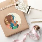 Ariel Courage In Waves Classic Round Sticker