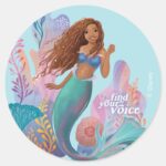 Ariel Find Your Voice Classic Round Sticker