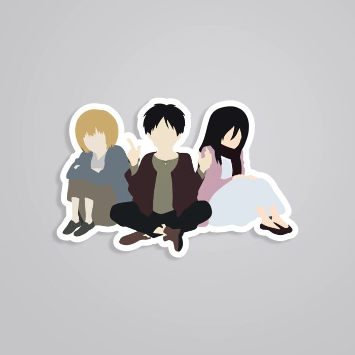 Armin Eren And Mikasa Aot Anime Stickers