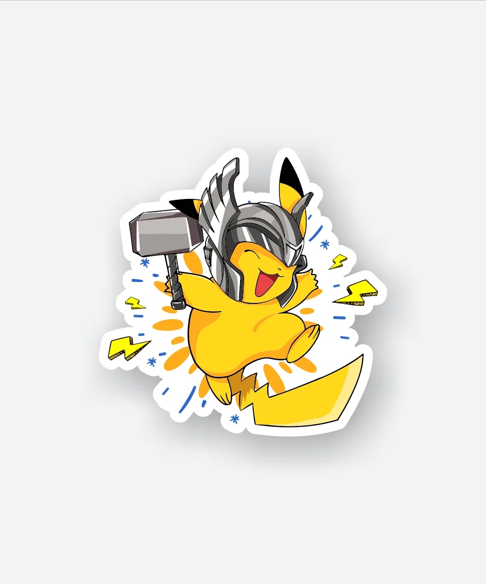 Armored Pikachuu Sticker
