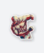 Armored Titan Attacking Sticker
