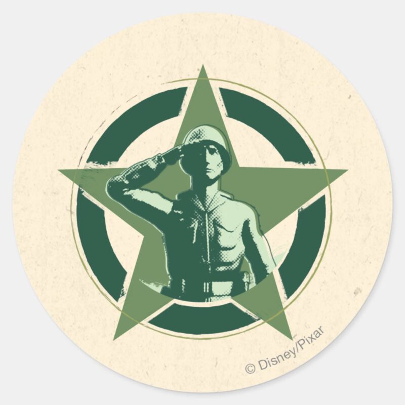 Army Sarge Salutes Classic Round Sticker