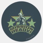 Army Sarge Mission Ready Classic Round Sticker