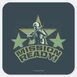 Army Sarge Mission Ready Square Sticker