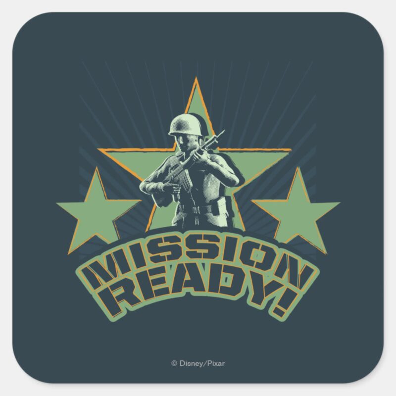 Army Sarge Mission Ready Square Sticker