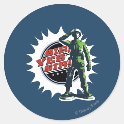 Army Sarge Sir Yes Sir Classic Round Sticker