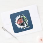 Army Sarge Sir Yes Sir Square Sticker