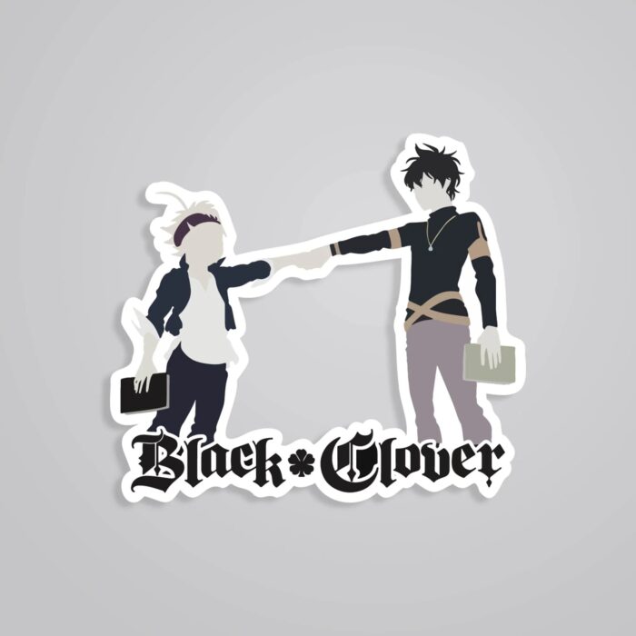 Asta And Yuno Fist Bumping Anime Stickers