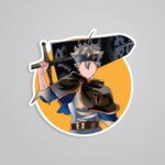 Asta Wielding His Sword Anime Stickers