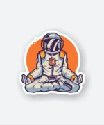 Astronaut Meditating Sticker