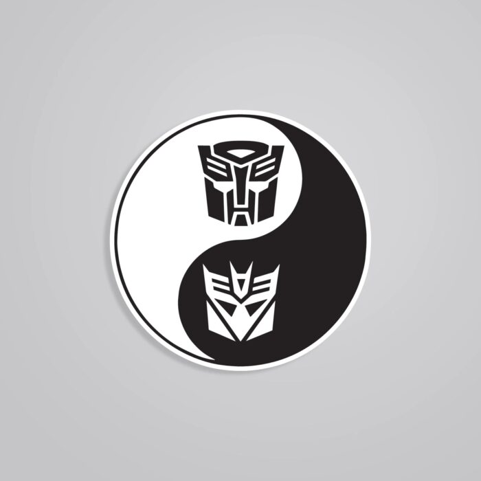 Autobot Deception In Black White Movies Stickers
