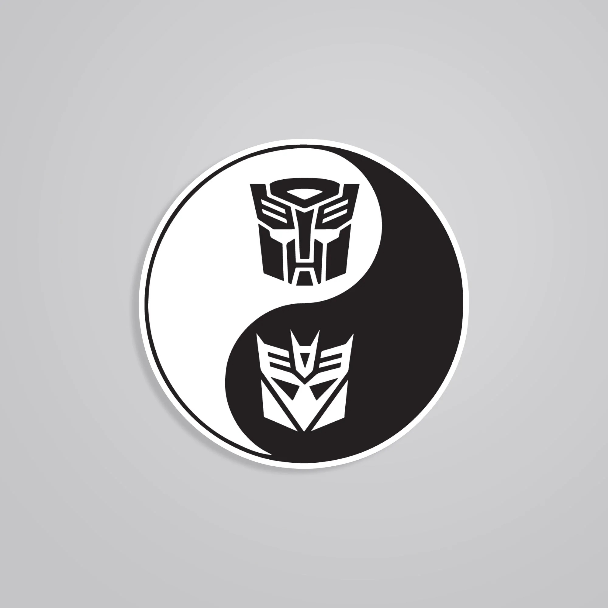 Autobot Deception In Black White Movies Stickers