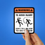Avoid Injury Sticker