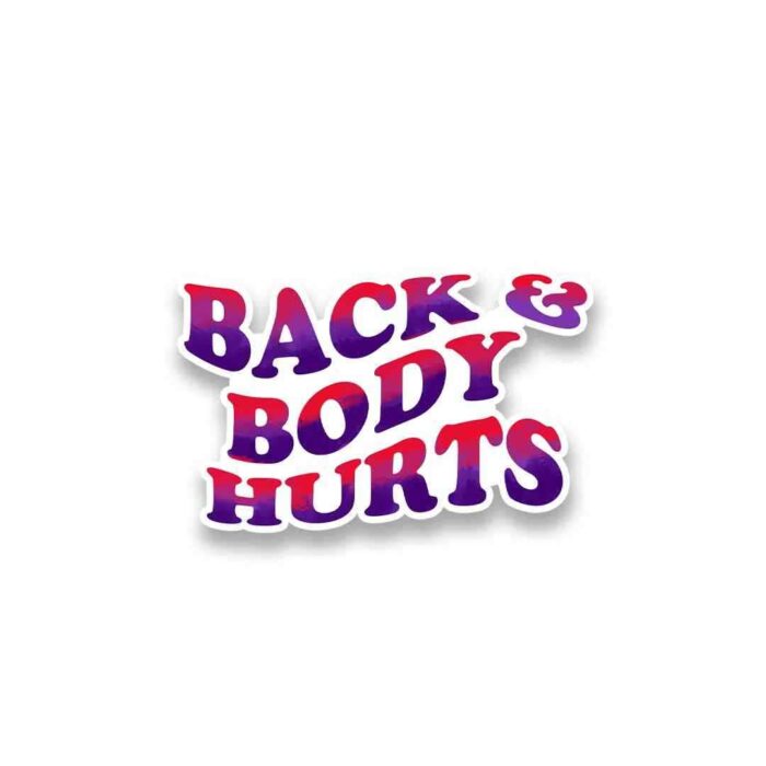 Back Body Hurts Sticker