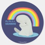 Bailey My Life Is A Rainbow Classic Round Sticker