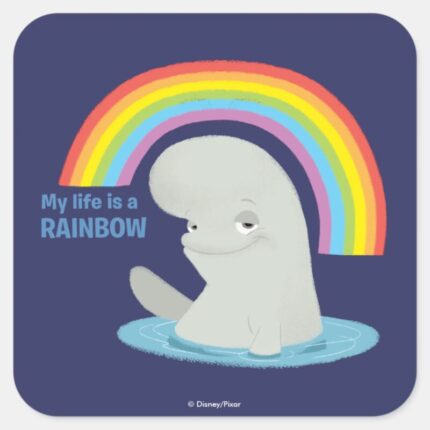 Bailey My Life Is A Rainbow Square Sticker