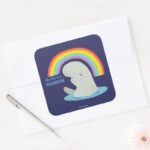 Bailey My Life Is A Rainbow Square Sticker