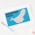 Bailey The Beluga Whale Rectangular Sticker