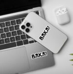 Baka Text Laptop Mobile Stickers