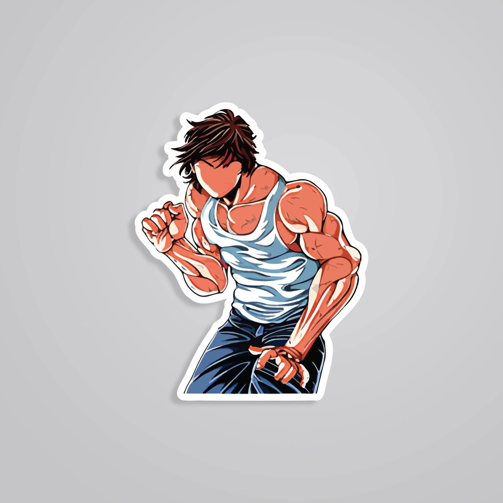 Baki Minimalist Anime Stickers