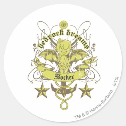 Bam Bam Bedrock Dreams Classic Round Sticker