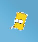 Bart Smoking Sticker