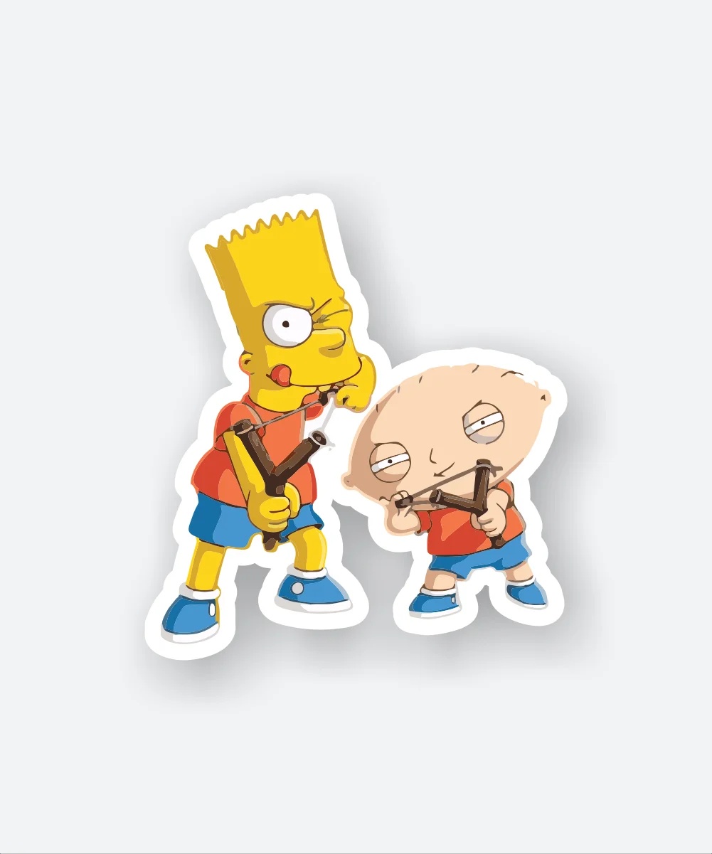 Bart And Stewie Sticker