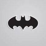 Batman Logo In Black Movies Stickers