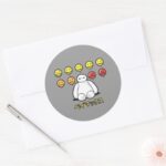 Baymax Emojicons Classic Round Sticker