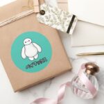 Baymax Green Graphic Classic Round Sticker