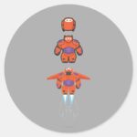Baymax Orange Super Suit Classic Round Sticker