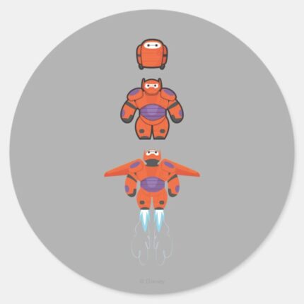 Baymax Orange Super Suit Classic Round Sticker