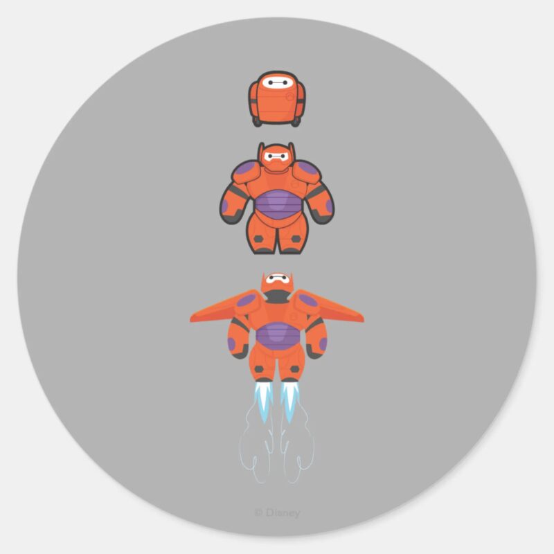 Baymax Orange Super Suit Classic Round Sticker