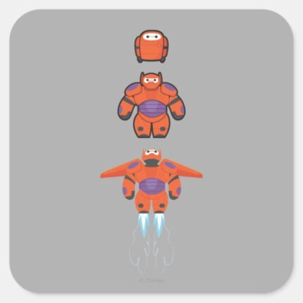 Baymax Orange Super Suit Square Sticker