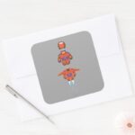Baymax Orange Super Suit Square Sticker