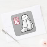 Baymax Sideways Sitting Square Sticker