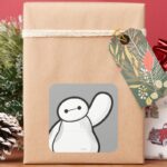 Baymax Waving Square Sticker