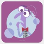 Be Afraid Square Sticker