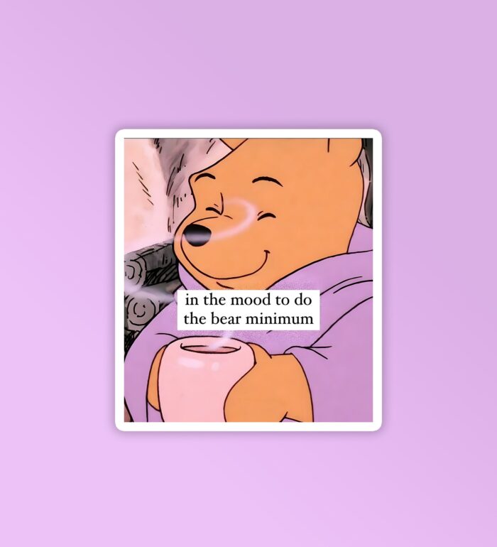 Bear Minimum   Laptop Mobile Stickers