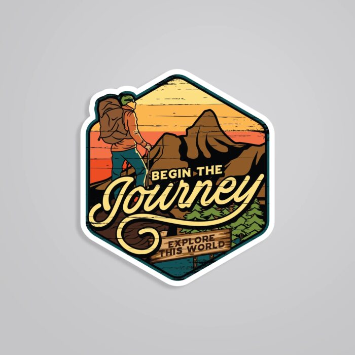 Begin The Journey Travels Stickers