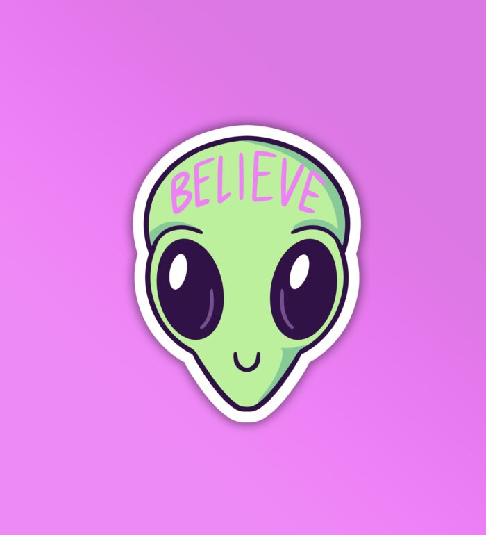 Believe  In Aliens Sticker