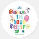 Believe In Yourself Classic Round Sticker