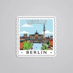 Berlin City And Landmark Post Stamp Travels Stickers