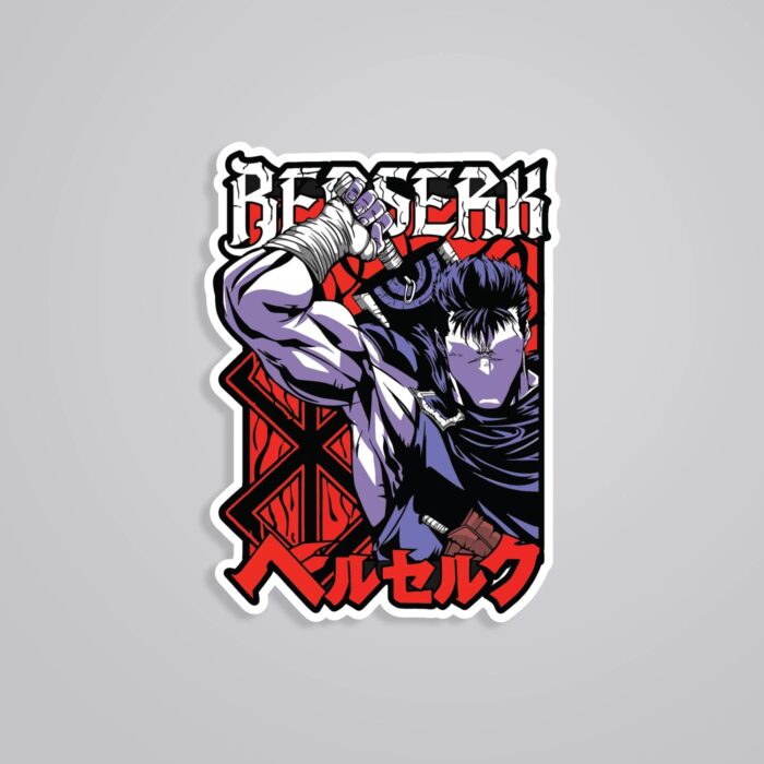 Berserk Guts Minimalist Anime Stickers
