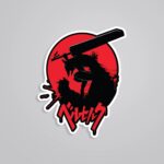 Berserk Red Anime Stickers