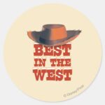 Best In The West Classic Round Sticker