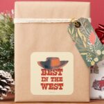 Best In The West Square Sticker